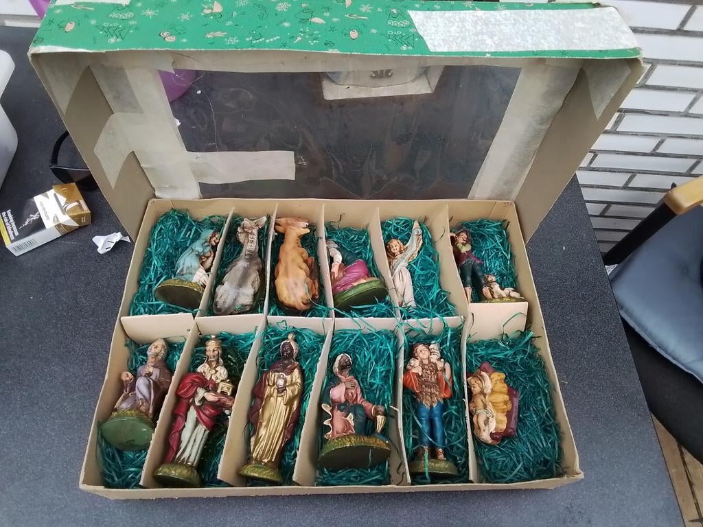 Kerstfiguren jaren 60 70 compleet, Antiek en Kunst, Ophalen