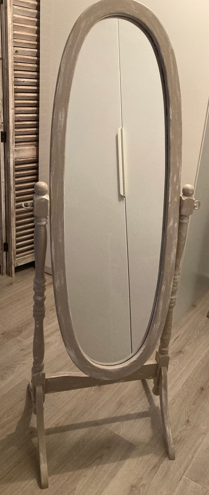 Staande spiegel/psyche, Huis en Inrichting, Ophalen, Gebruikt, Ovaal, 150 tot 200 cm
