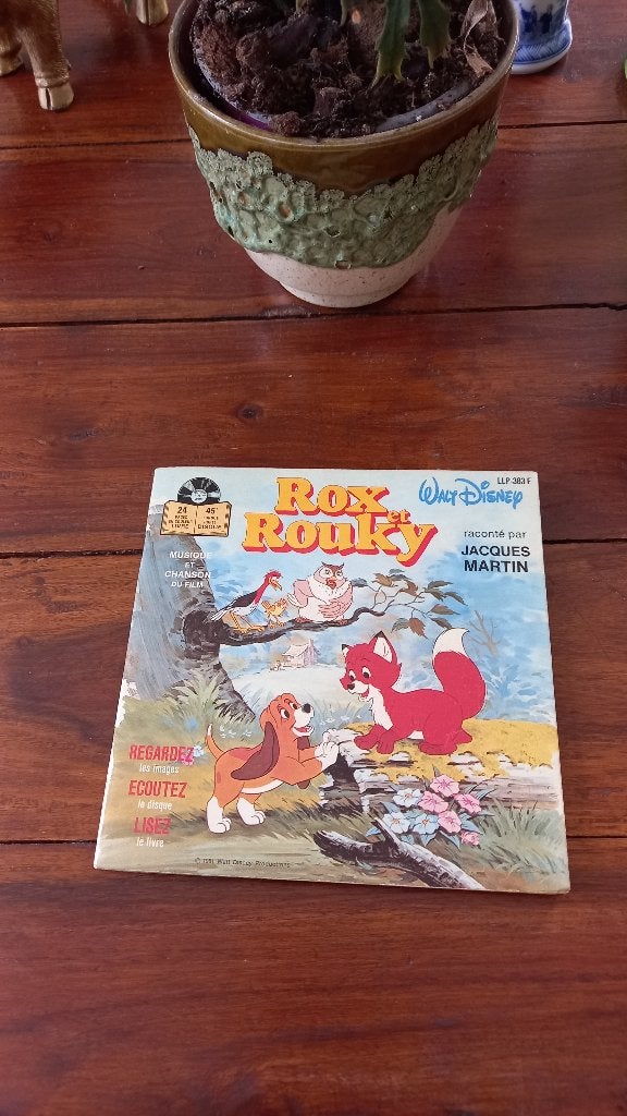Vinyl (45t) disney rox et roucky, Ophalen, Gebruikt, Overige typen