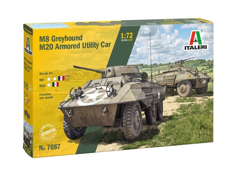 ITALERI 7087 M8 GREYHOUND / M20 échelle 1/72, Hobby en Vrije tijd, Modelbouw | Auto's en Voertuigen, Italeri, Nieuw, Ophalen of Verzenden
