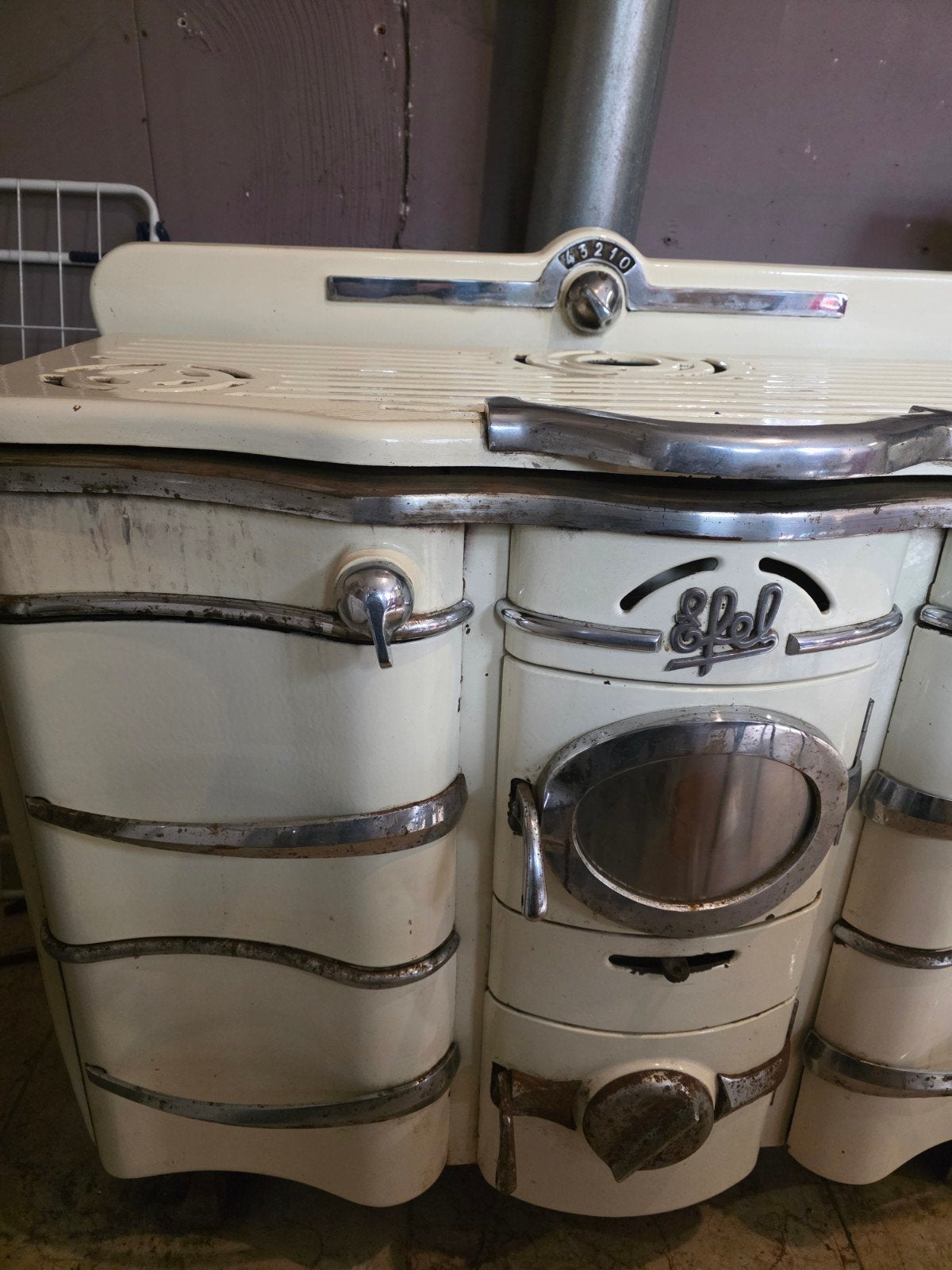 magnifique cuisinière au bois Effel avec 2 fours, Electroménager, Enlèvement, Utilisé, 60 cm ou plus, 55 à 60 cm
