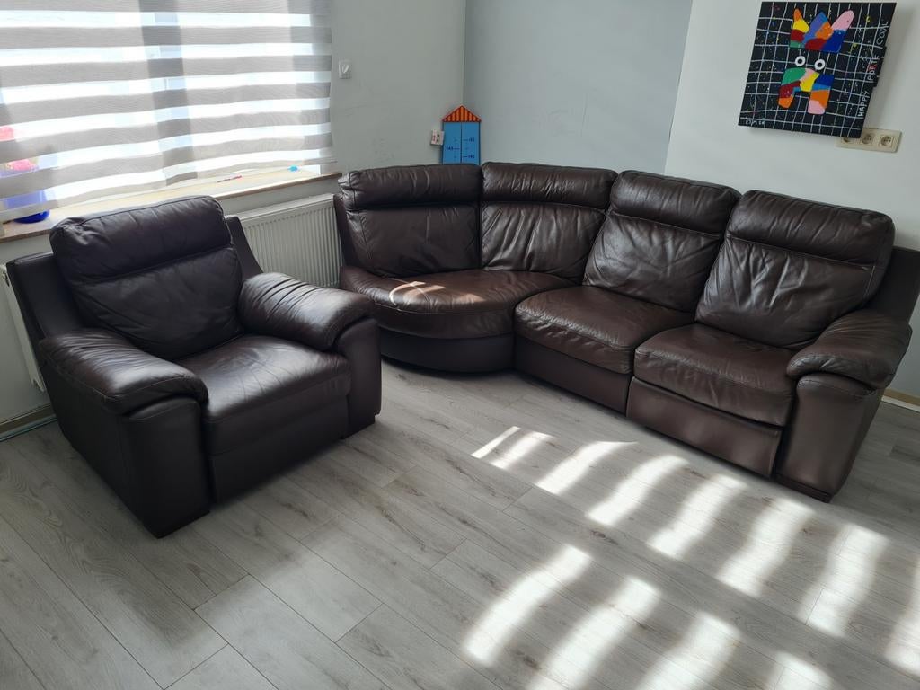 Superbe Salon CUIR Château D'Ax avec livraison possible !, Huis en Inrichting, Zetels | Complete zithoeken, Leer, Verzenden