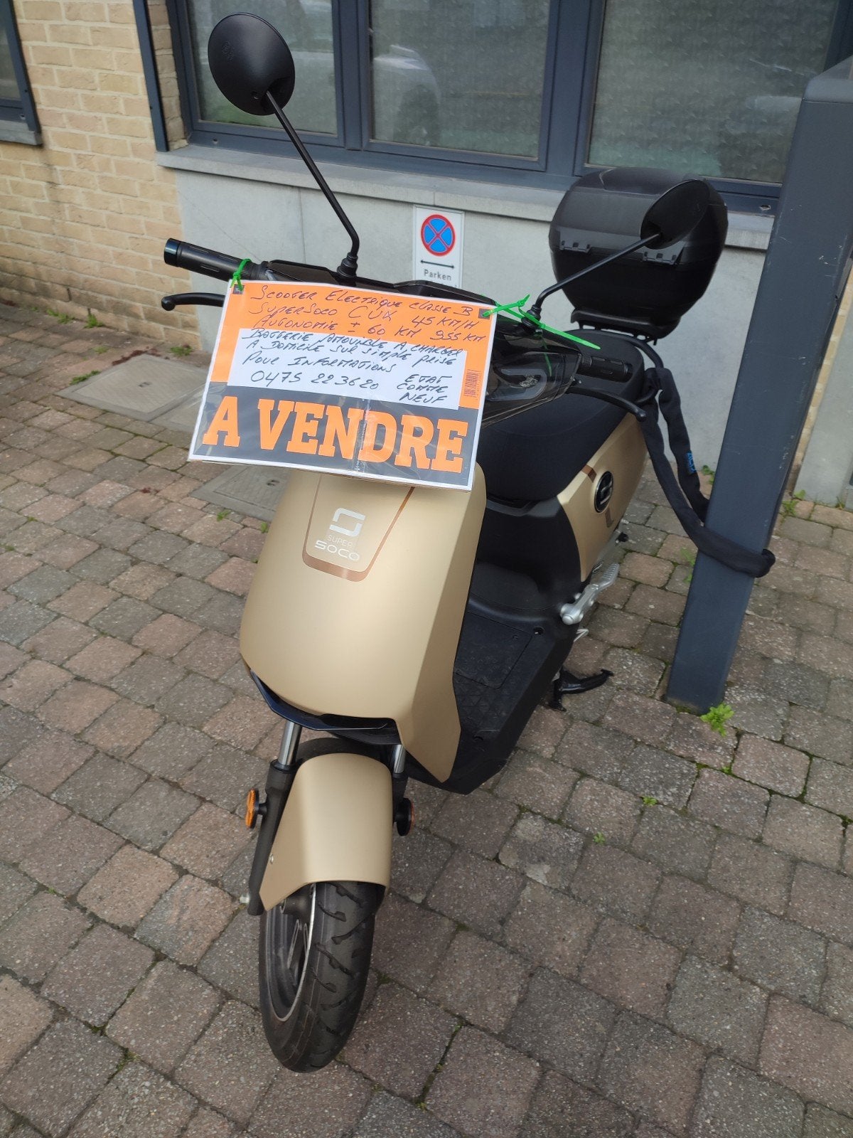 ‼️SuperSoco CUX électrique classe B‼️, Vélos & Vélomoteurs, Scooters | Marques Autre, Comme neuf, Classe B (45 km/h), Électrique