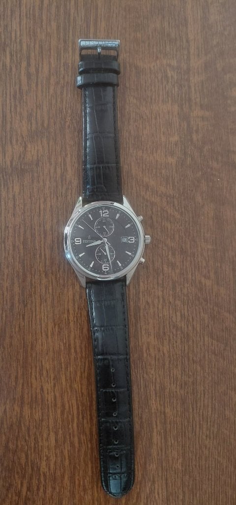 Montre Festina chronographe, Montre-bracelet, Cuir, Enlèvement, Acier