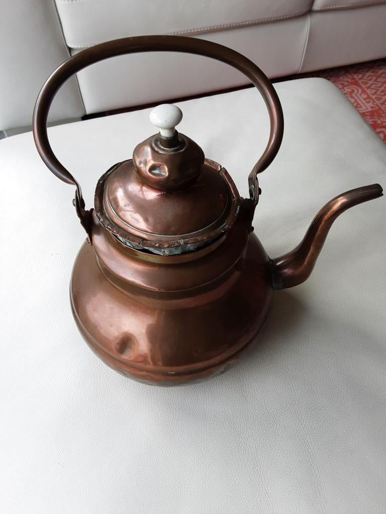 Koperen waterketel + 85j, Antiek en Kunst, Ophalen