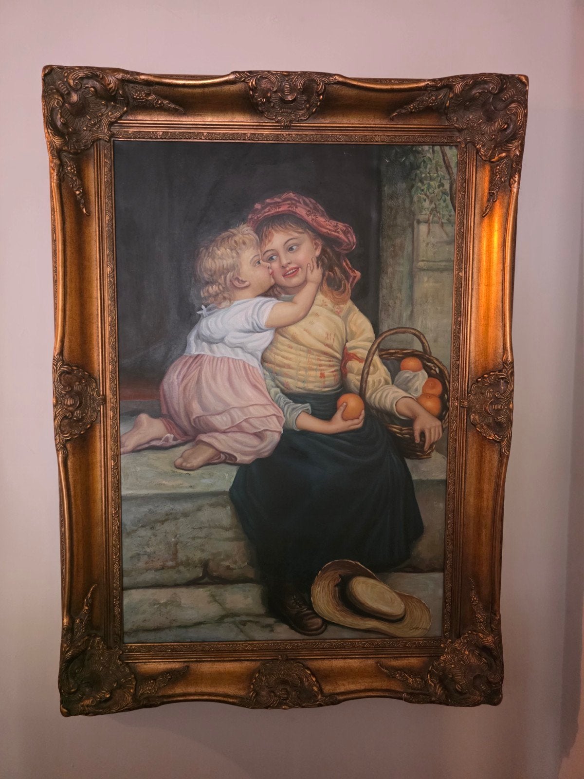 schilderij met prachtige kader, Ophalen
