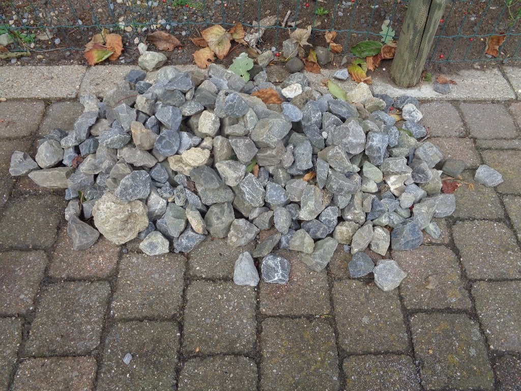 partij rotsstenen, Tuin en Terras, Ophalen, Gebruikt, Antraciet, Overige typen