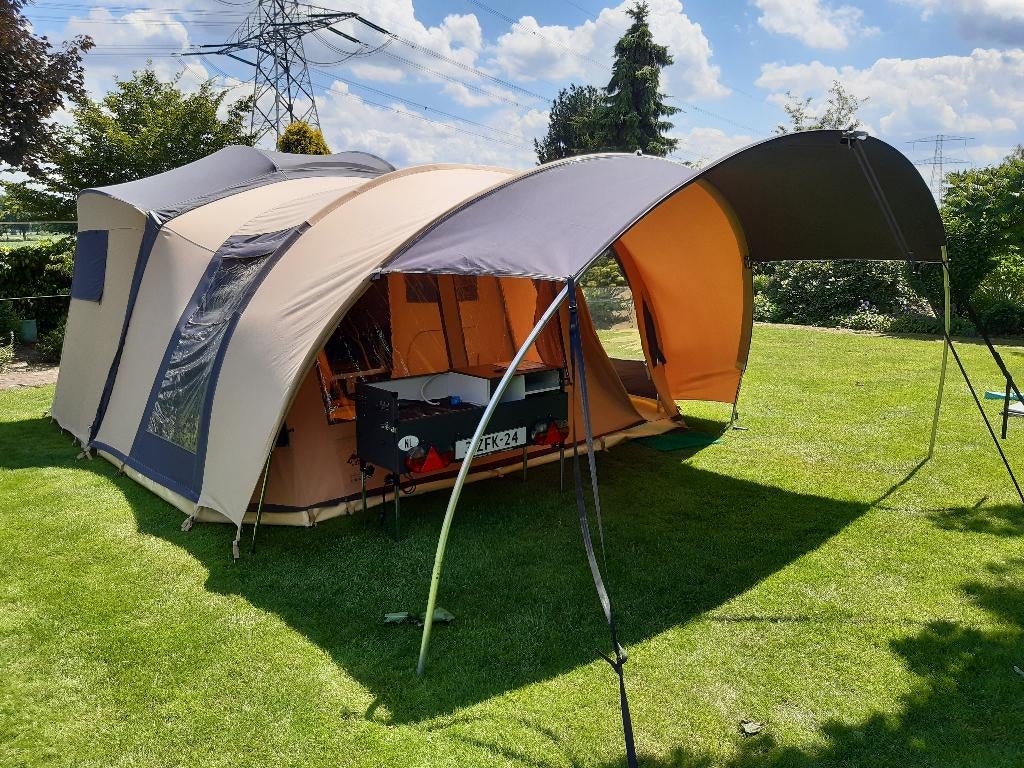 Cabanon Manga Comfort uit 2016 met voortent EN Luxe luifel, Ophalen, Beige, Cabanon, Aanwezig