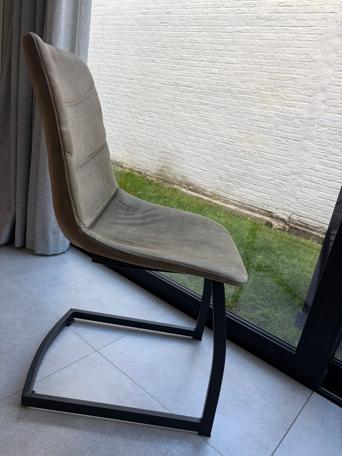 Groene eetkamerstoelen 6 stuks, Ophalen, Gebruikt