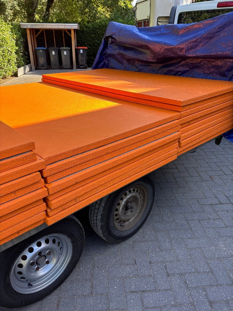 judomatten 200 x 100 x 4 cm blauwe en oranje zeer mooi, Sport en Fitness, Ophalen, Gebruikt