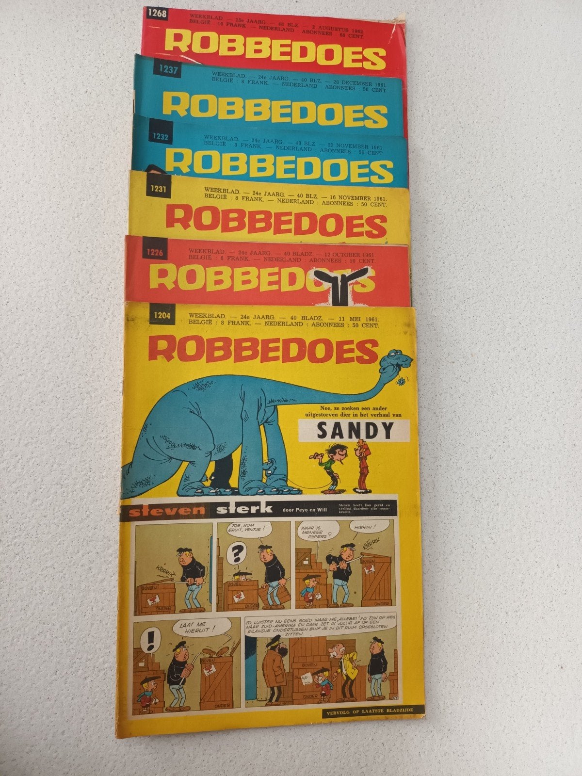 Robbedoes weekbladen 1961 1962, Ophalen