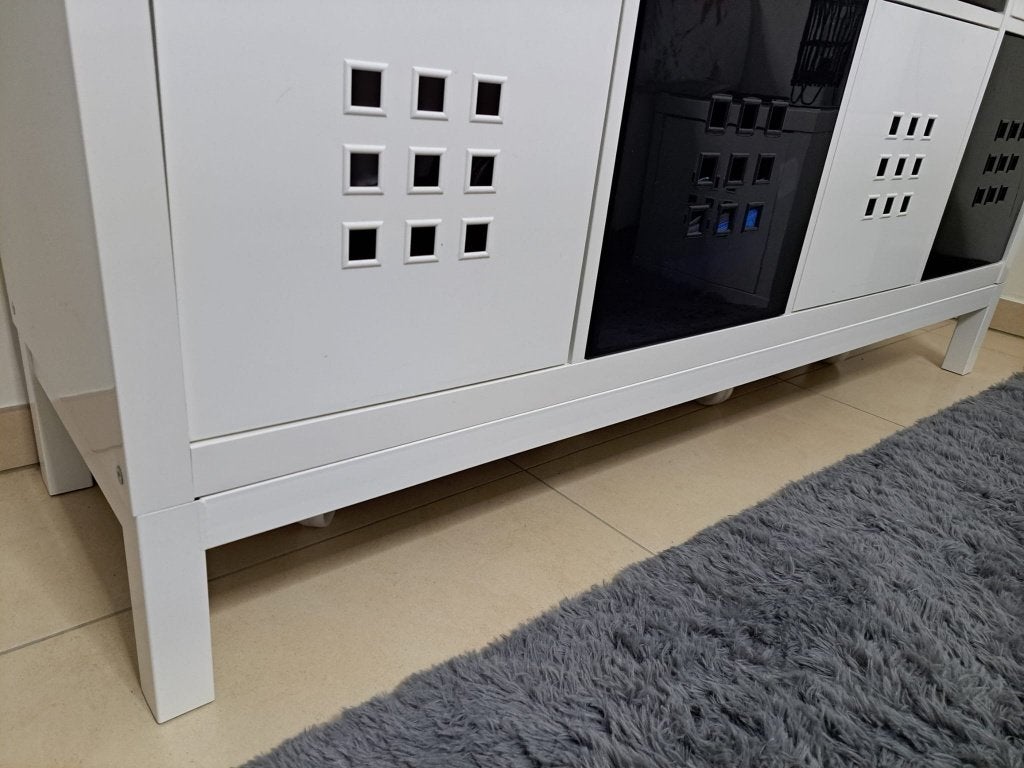 KALLAX version buffet blanc brillant avec 8 casiers Leekman, Enlèvement, Comme neuf