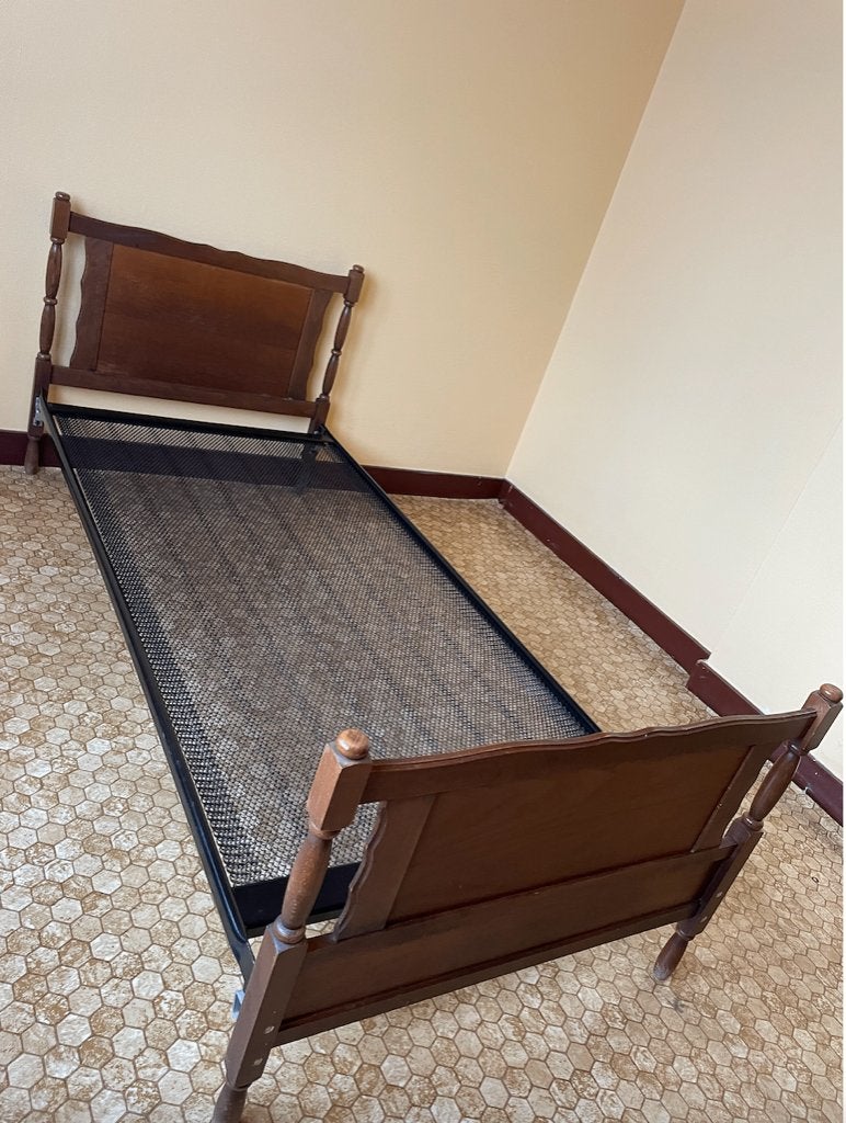 Lit 1 personne style breton, 90 cm, Breton, Une personne, Brun