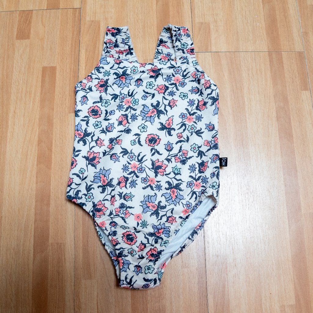 House of Jamie zwempak badpak wit  met bloemen maat 92-98, Ophalen, Badpak, Overige maten, Zo goed als nieuw