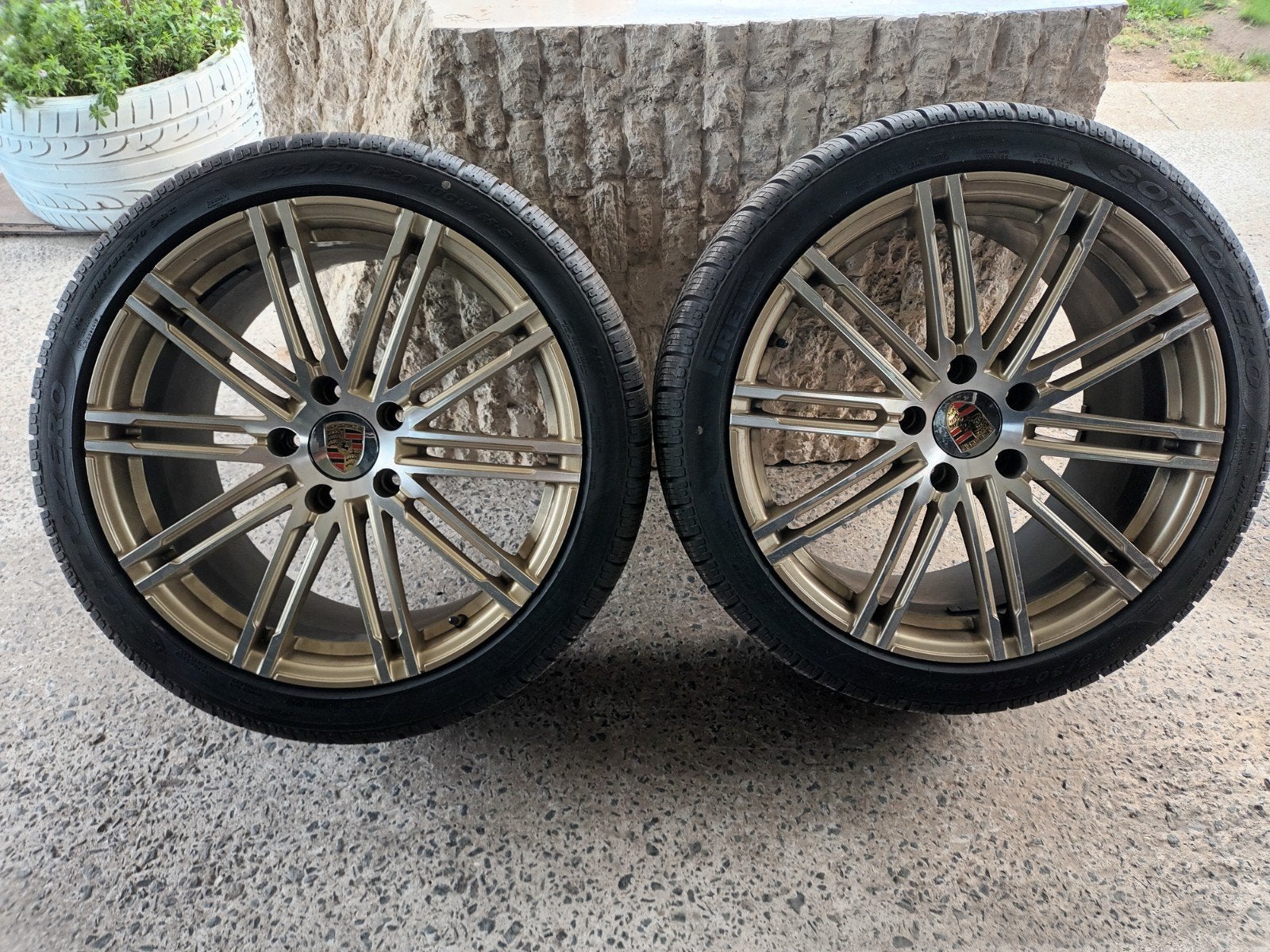 Jantes pour Porsche ou VW Touareg 4 pièces, lisez d'abord le, Autos : Pièces & Accessoires, Enlèvement ou Envoi, Pneu(s)