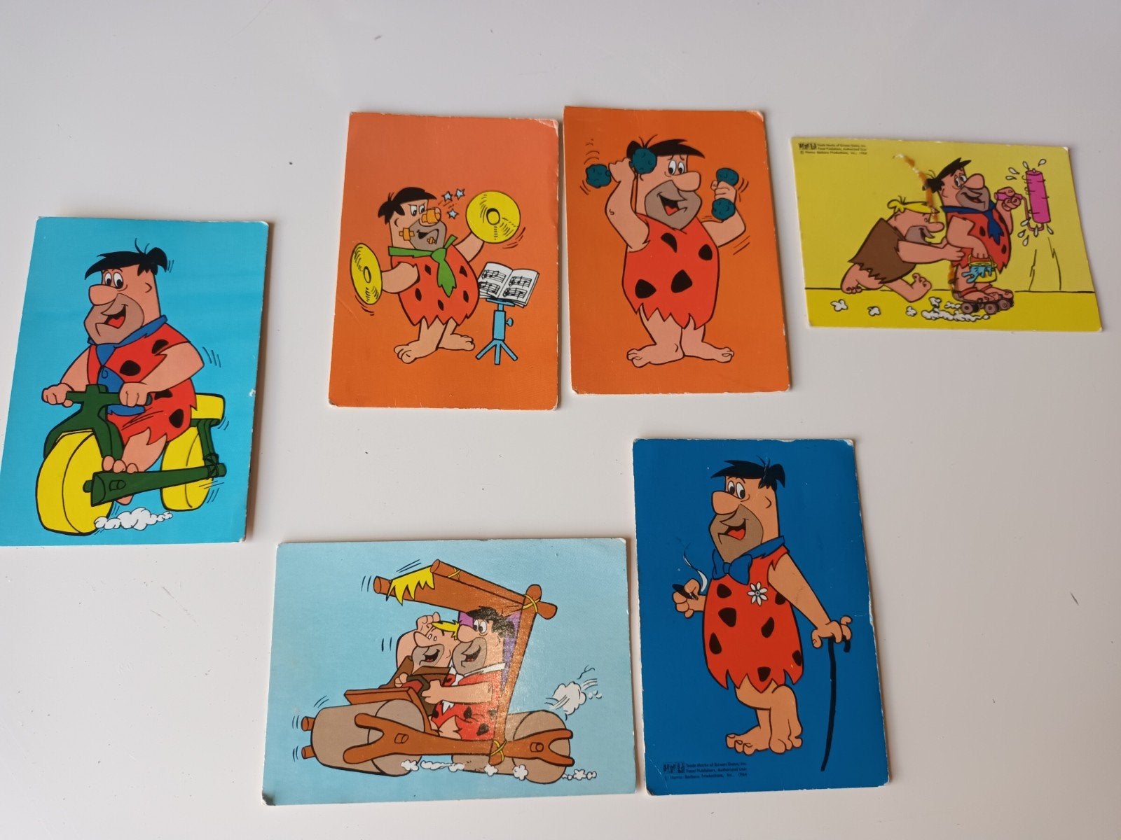 Vintage The Flintstones verzamelkaarten (6 stuks) – Hanna-Ba, Verzamelen, Ophalen of Verzenden, ###, ###, ###