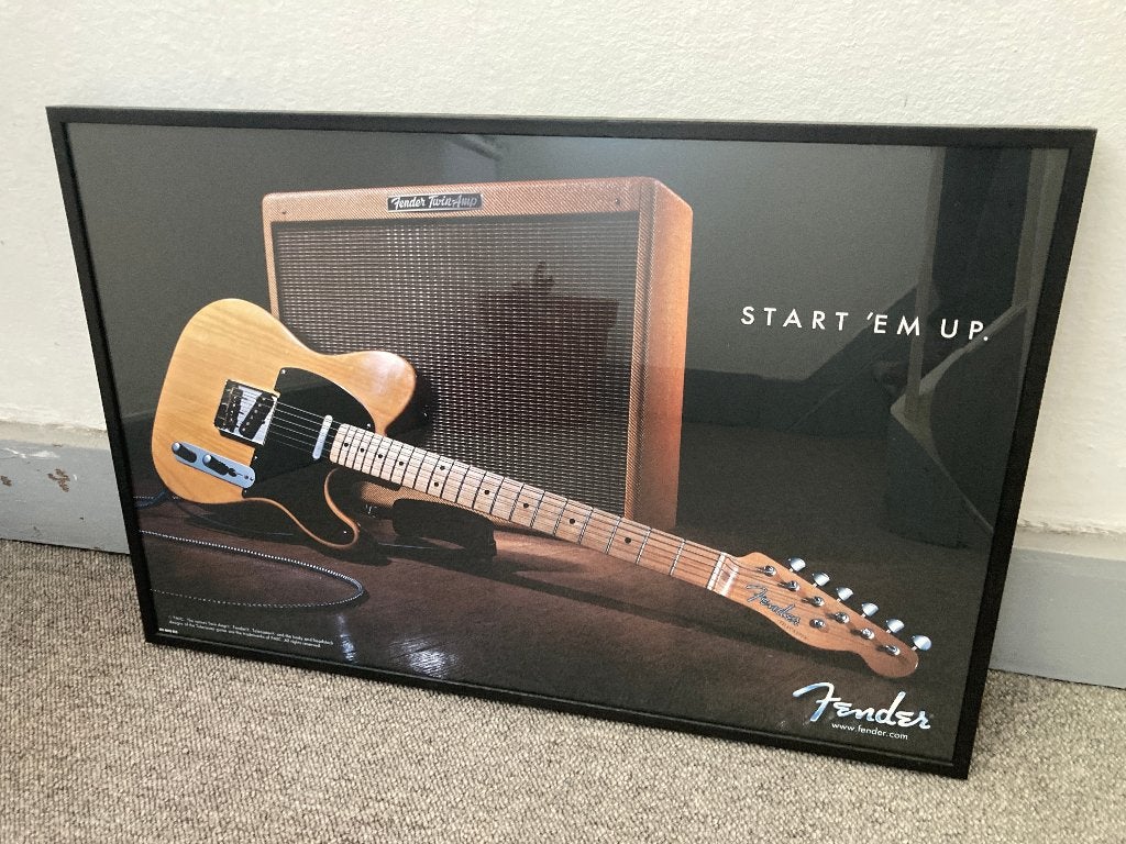Fender kader/poster, Ophalen, Fender, Met versterker, Zo goed als nieuw