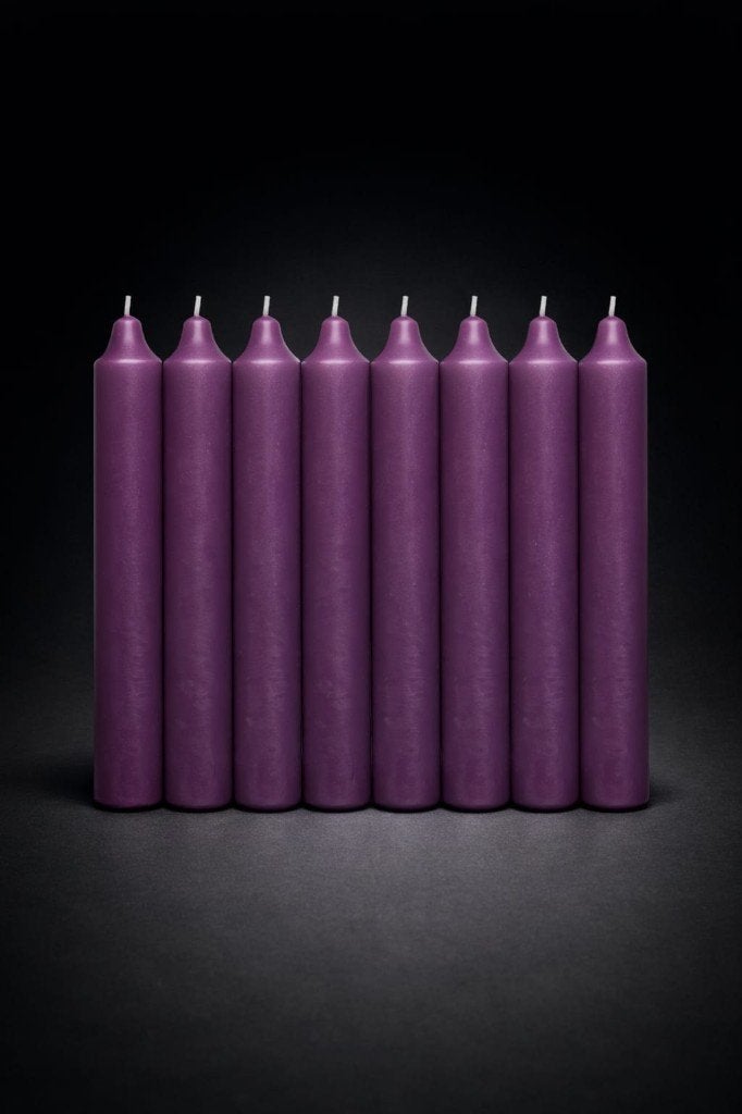 Paquet de 8 bougies violettes, Enlèvement, Neuf, Bougie