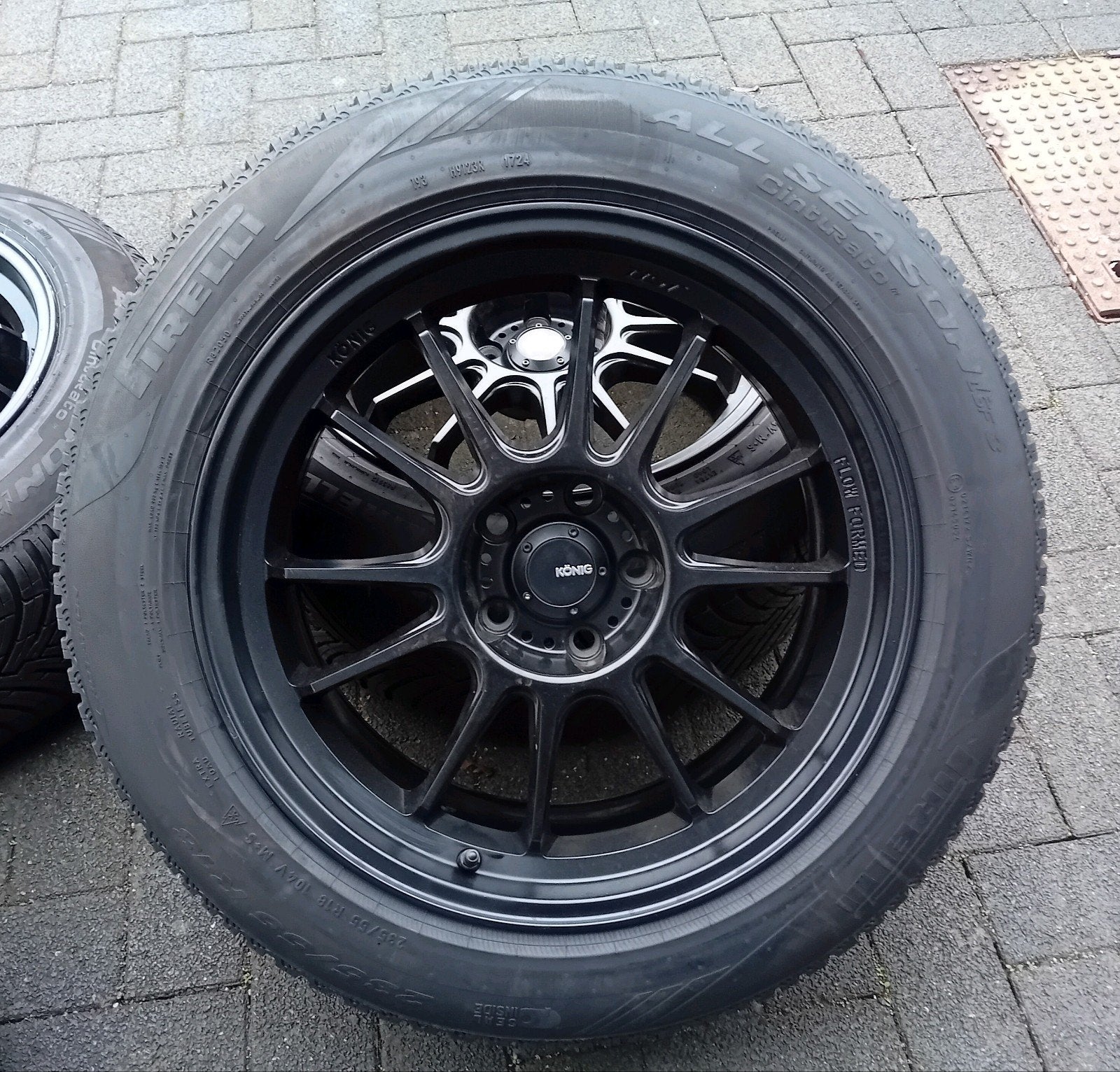 Winterbanden velgen alu Tesla Model Y 18inch TPMS 6-7mm ❄️, Ophalen, Zo goed als nieuw