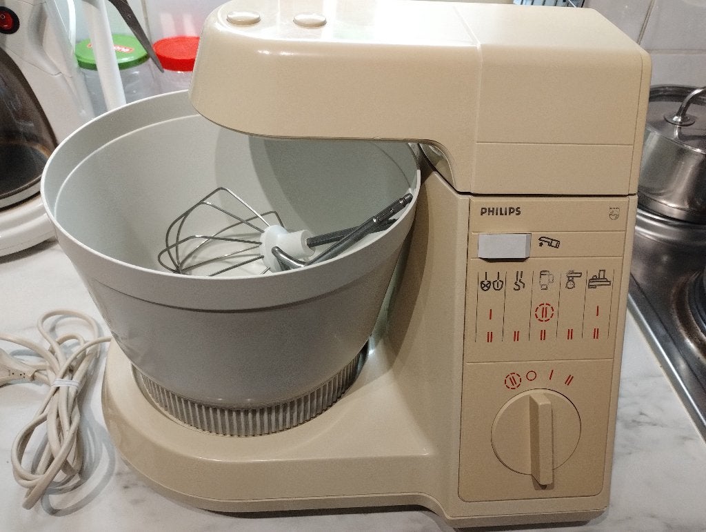 Philips-banketbakkersrobot uit de jaren 80, Elektronische apparatuur, 3 tot 4 liter, Ophalen, Gebruikt, 2 snelheden