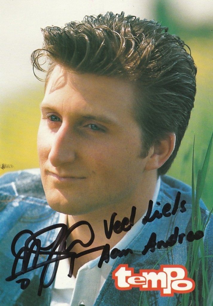 Tempo : Yves Segers - foto met handtekening - 1996, Enlèvement ou Envoi, Comme neuf, Photo ou Carte, Signé