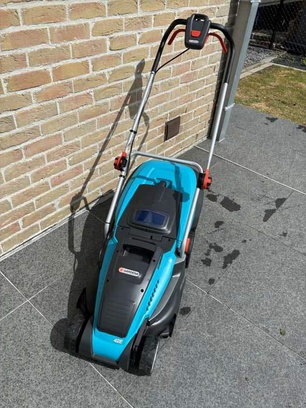 Elektrische grasmaaier 230 volt Gardena Powermax 42E., Démarrage électrique, Tondeuse rotative, 40 à 49 cm, Enlèvement