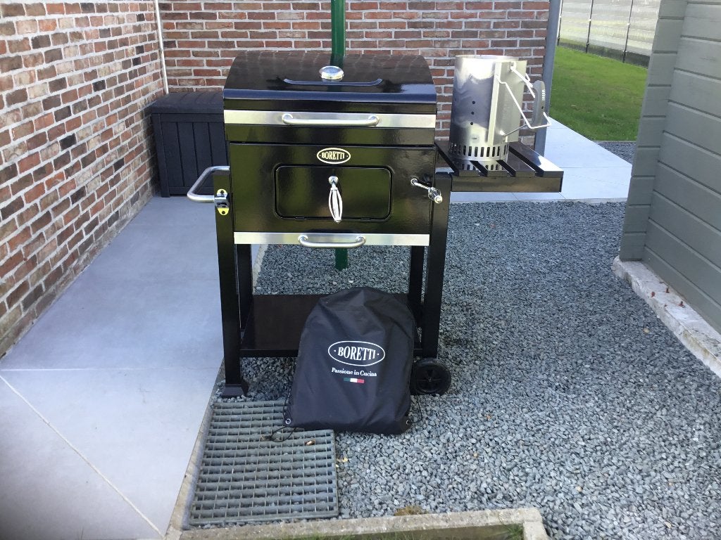 Barbeque boretti Carbone +hoes, Jardin & Terrasse, Enlèvement, Comme neuf, Boretti, Avec accessoires