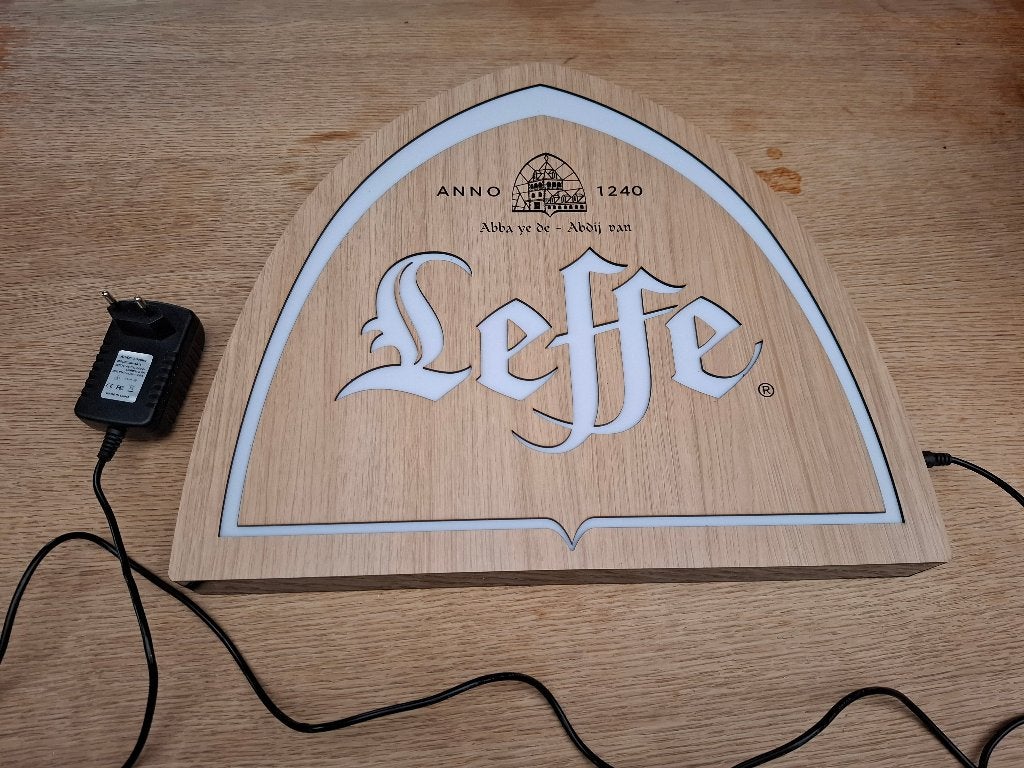 Originele Lichtreclame Leffe abdijbier, Ophalen of Verzenden, Nieuw, Lichtbak of (neon) lamp