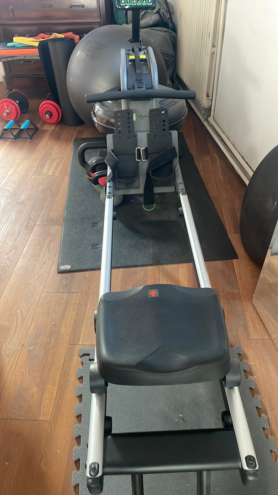 Tunturi roeitrainer R60w, Ophalen, Zo goed als nieuw, Aluminium, Roeitrainer