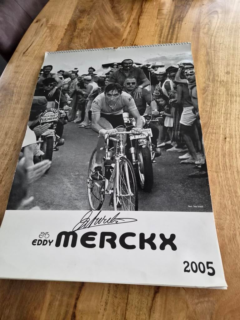 Kalender van wielrenner Merckx, Boeken, Ophalen
