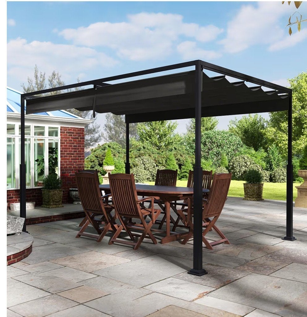 Aluminuim Pergola met schaduwdoek nieuw in de doos, Tuin en Terras, Overkappingen, Ophalen