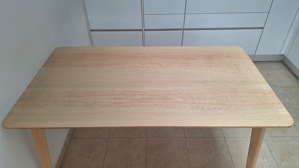 Houten eettafel Ikea, Huis en Inrichting, Tafels | Eettafels, Ophalen, Gebruikt, 100 tot 150 cm, Scandinavisch