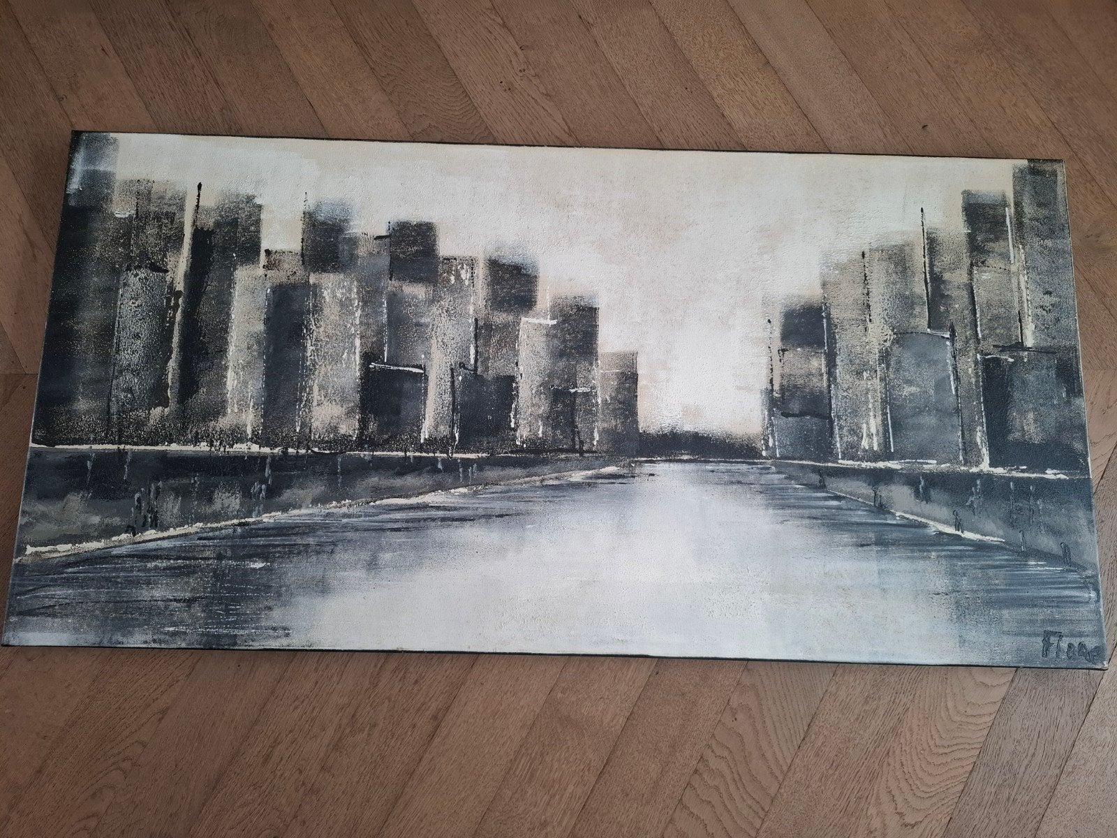 schilderij modern abstract, Antiek en Kunst, Kunst | Schilderijen | Modern, Ophalen