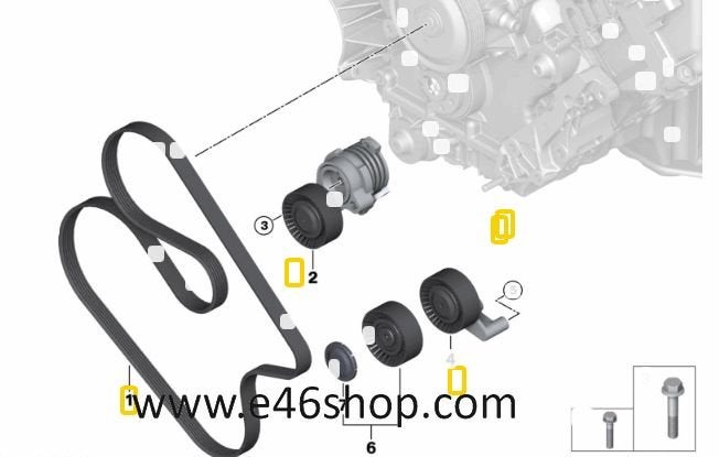 Multieriem BMW E60 E61 E63E64 E65 E53 oe 11287631817 nieuw o, -, -, Nieuw, Ophalen of Verzenden