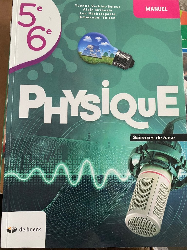 Physique 5e 6e sciences de base manuel, Physique, Comme neuf, Enlèvement, Secondaire