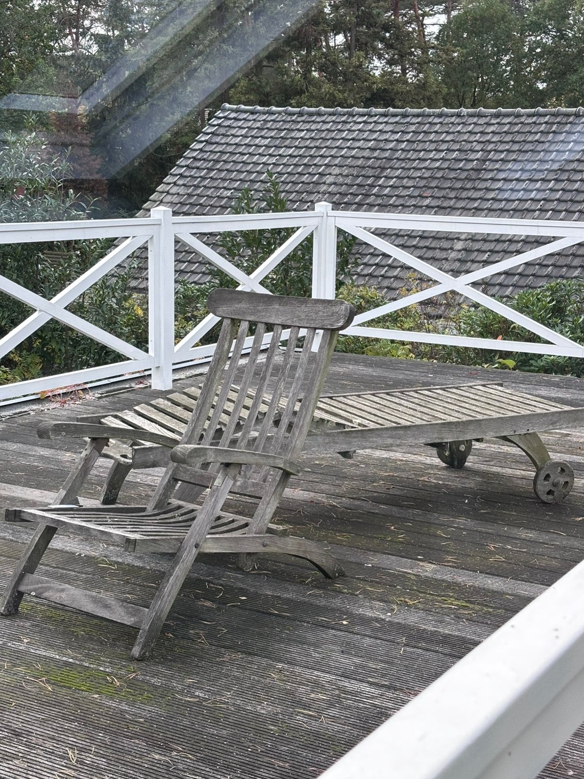 Gratis tuinstoelen houten ligbed, Tuin en Terras, Ophalen, Gebruikt