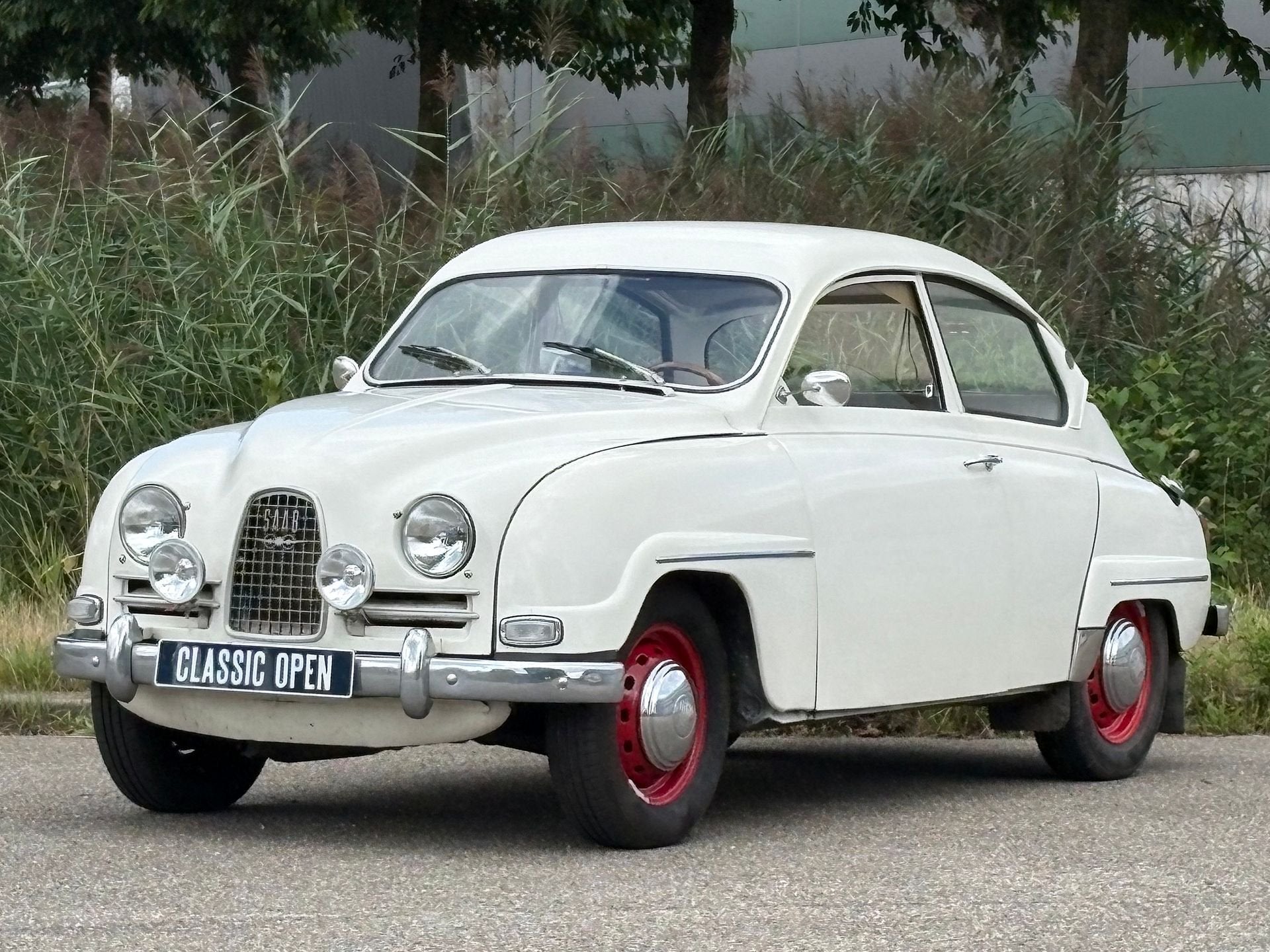Saab 96, Auto's, Saab, Wit, Bedrijf, Grijs, Saab 96