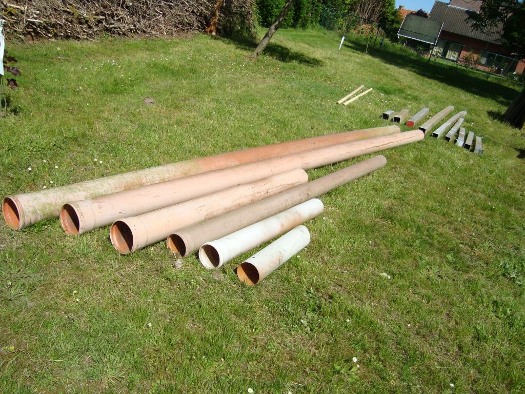 afvoerbuizen riolering, pvc, diameters 160 en 125 mm, Doe-het-zelf en Bouw, Ophalen, Afvoer, Gebruikt, 6 meter of meer