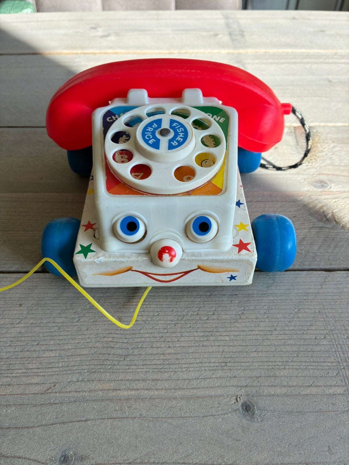 Vintage jaren 80  fisher -Price telefoon, Ophalen, Gebruikt, Duw- of Trekspeelgoed, Met geluid