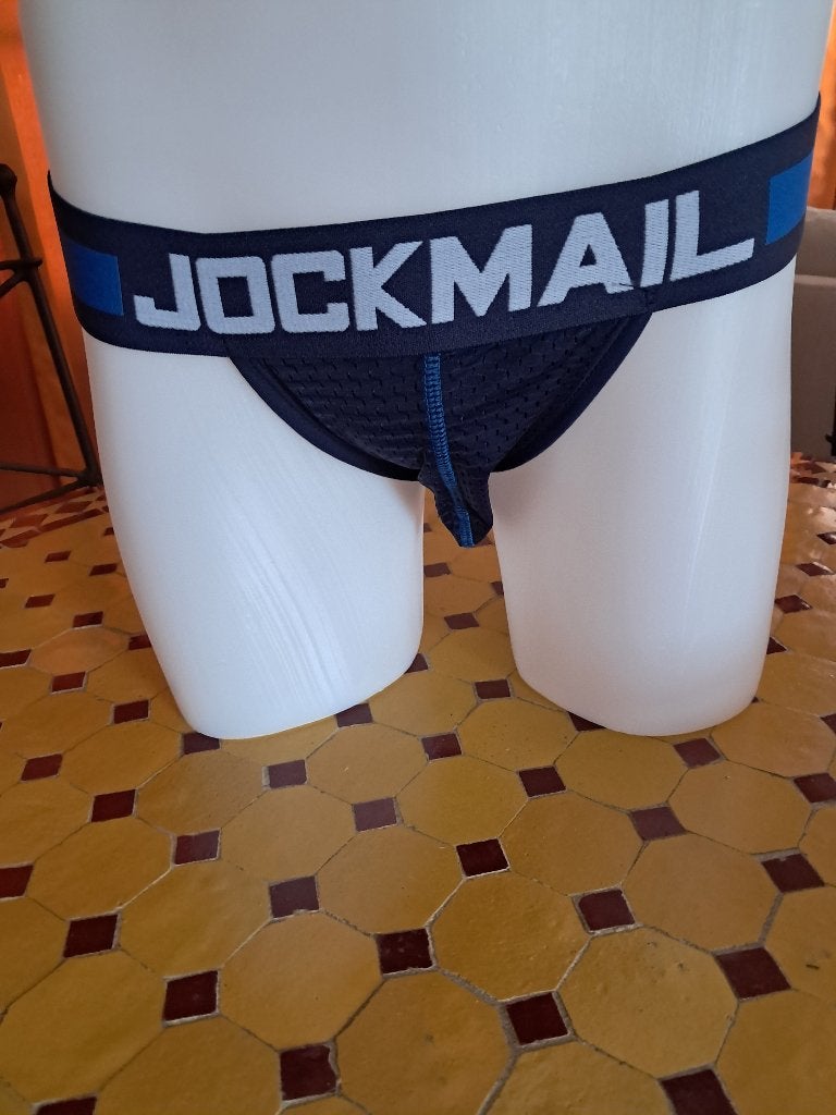 Superbe Jockstrap Bleu pour Homme Sexy Taille L, Enlèvement, Bleu