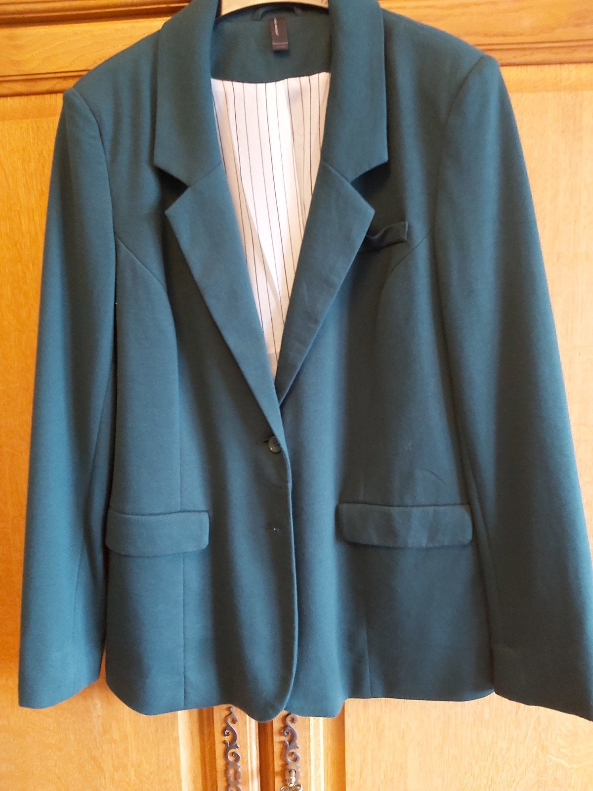 Veste courte verte pour femme, Taille 42/44 (L), Comme neuf, Manteau, Vert