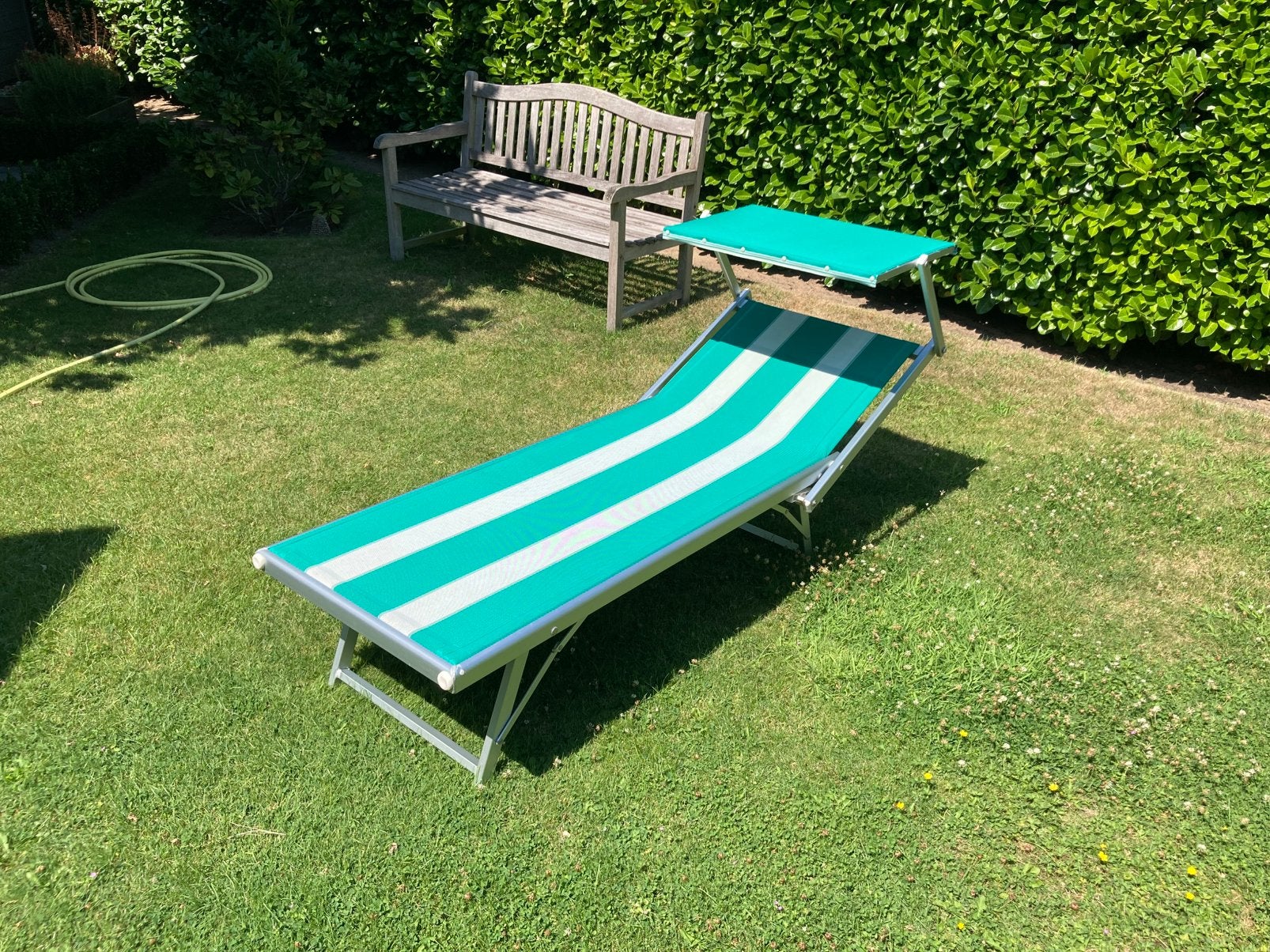 Stevig aluminium frame ligbed, Enlèvement, Comme neuf, Aluminium