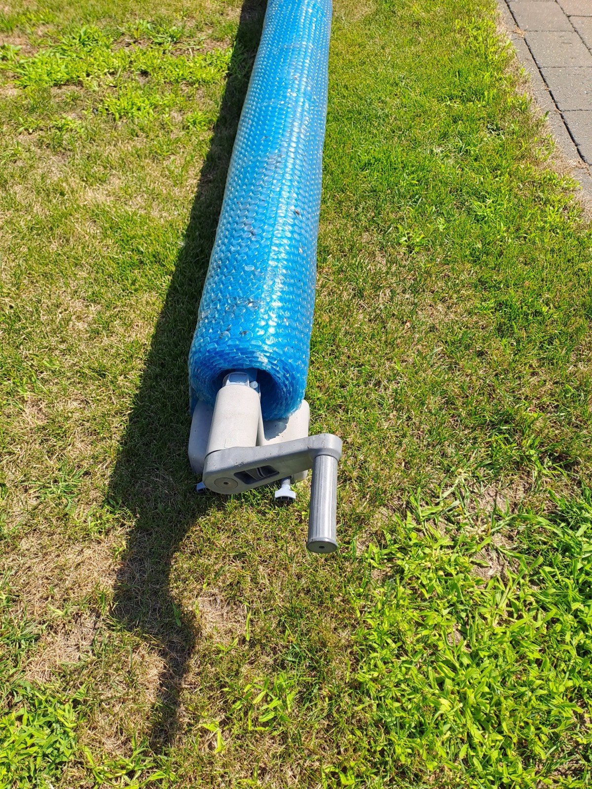 Intex zwembad afdek oprol systeem + nieuw noppendoek 6m x 3m, Ophalen, Zo goed als nieuw, Afdekzeil