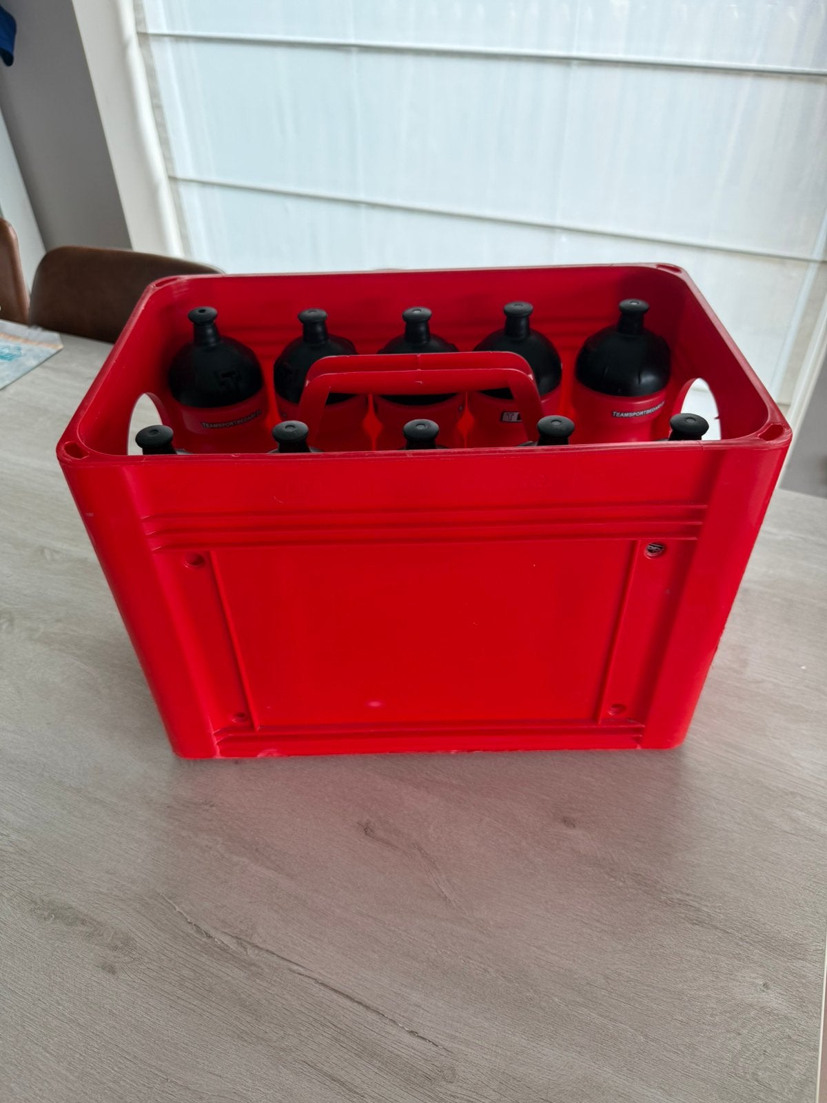 Bidonkrat met flessen T-Pro, Ophalen
