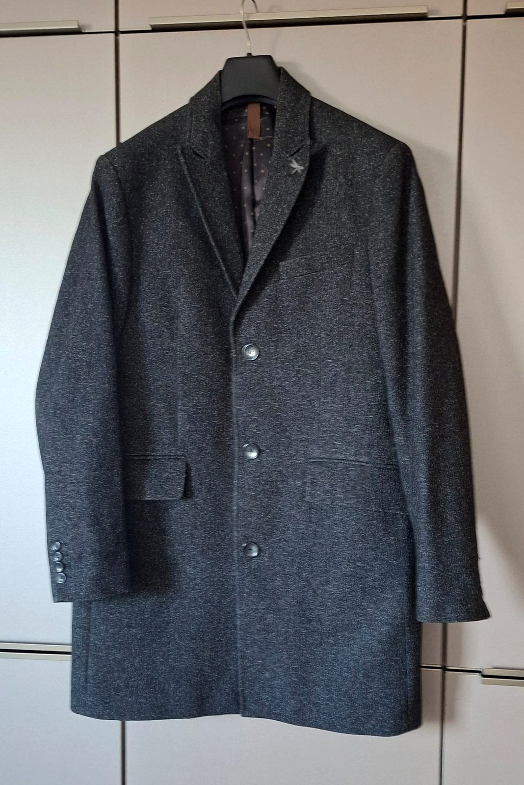 Mantel Strekli.homme maat 50, Ophalen, Zo goed als nieuw, Maat 48/50 (M), Grijs