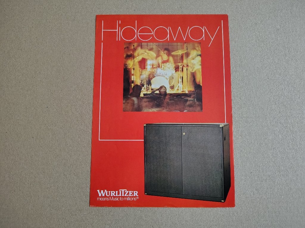 Flyer: Wurlitzer Hideaway (1981) jukebox, Enlèvement ou Envoi, Wurlitzer