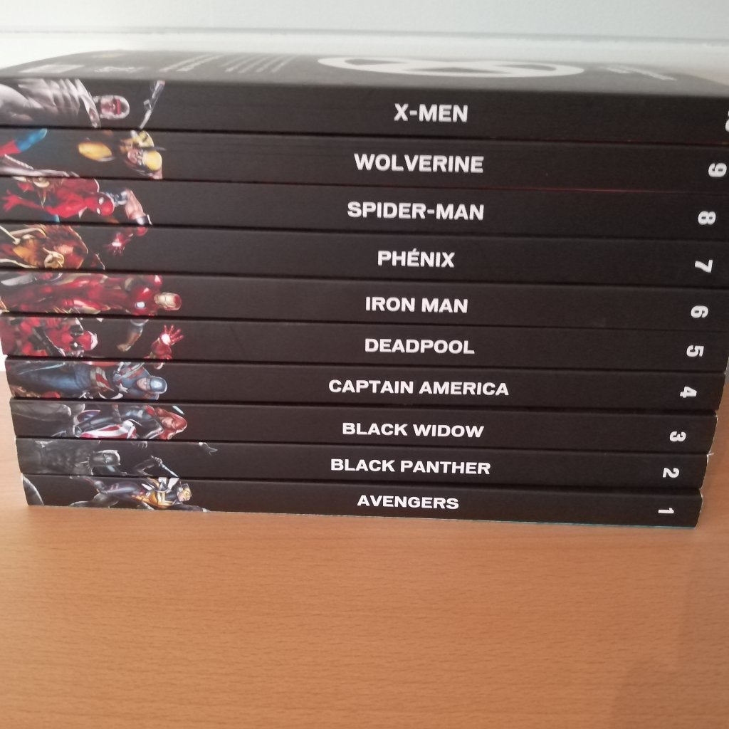 10 stripboeken Marvel ( Franse tekst ), Boeken, Ophalen, Zo goed als nieuw