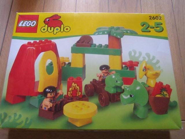 Duploset jungle dinosaurussen, fietstoeter , dinoknuffel, Ophalen of Verzenden, Zo goed als nieuw, Complete set, Duplo