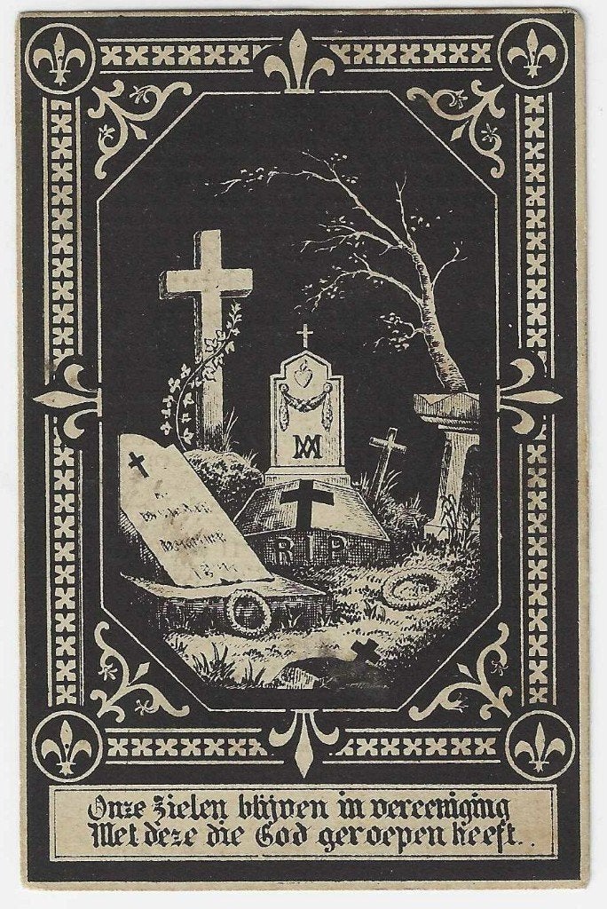 Petrus Verschaeren, Malines 1856 - Malines 1885, Enlèvement ou Envoi, Image pieuse
