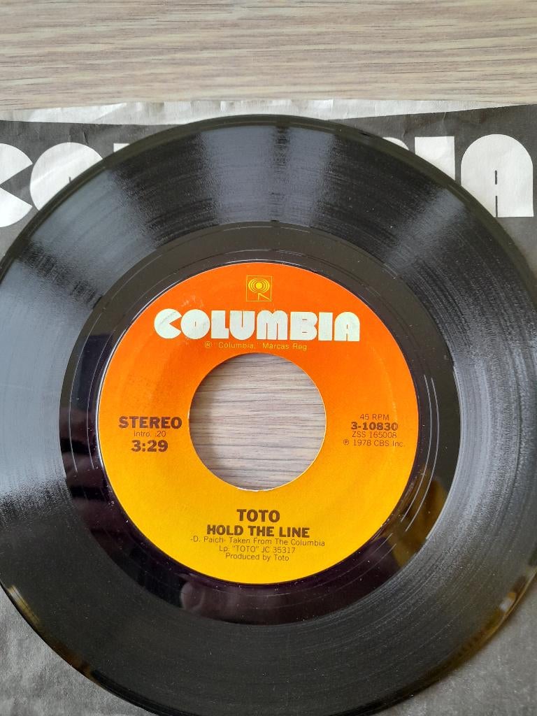 Toto-Hold the line 7", Enlèvement ou Envoi, Single, Utilisé, Pop